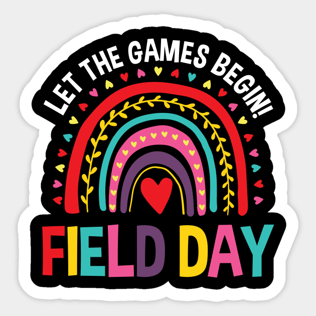 Field Day Let The Games Begin Colors Rainbow Girls Teachers Sticker by JoanaArtStore